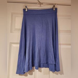 New York & Co stretchy blue knee length skirt Small